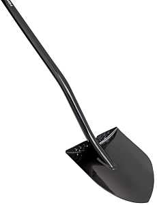 Fiskars 396680-1001 Digging Shovel, 8.63 in W Blade, Steel Blade, Black Blade, Steel Handle, Straight Handle