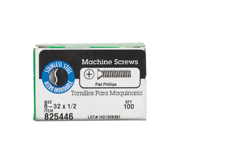 Hillman No. 6-32 Coarse Flat Machine Screws 100