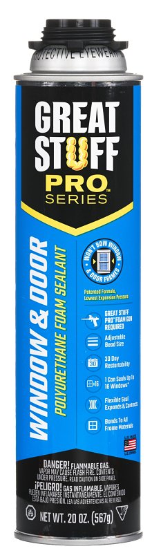 Great Stuff 187273 Foam Sealant, Yellow, 20 oz Can