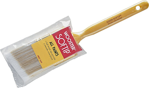 Wooster Softip Q3208-1 Paint Brush, 1 in W, 2-1/8 in L Bristle, Polyester Bristle, Angular Handle