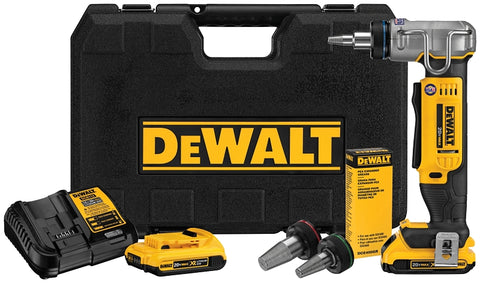 DEWALT DCE400D2 Expander Tool Kit, Yellow, For: Milwaukee and Uponor Heads