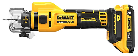 DEWALT DCE555D2 Drywall Cut-Out Tool Kit, Battery Included, 20 V, Keyless Chuck, 26,000 rpm Speed