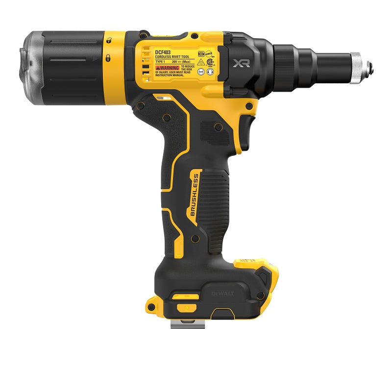 DEWALT 20V MAX XR DCF403B Rivet Tool, Tool Only, 20 VDC, 3/32, 1/8, 5 ...