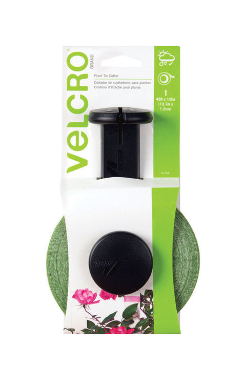 Velcro Green Plant Tie With Cutter 45 ft. L x 1/2 in. W