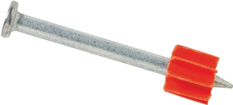 Ramset 1516 Drive Pin, 0.145 in Dia Shank, 2-1/2 in L, Steel, Zinc-Pla ...