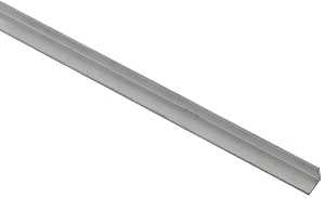 National Hardware 4203BC Series N258-269 Angle Stock, 1/2 in L Leg, 96 in L, 1/16 in Thick, Aluminum, Mill