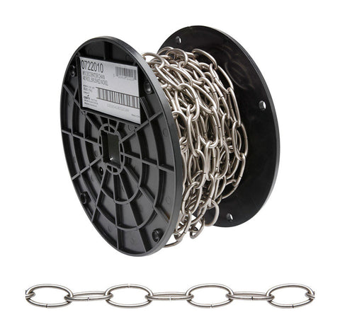 Campbell 0.13 in. Dia. x 40 ft. L Nickel Decorative Chain