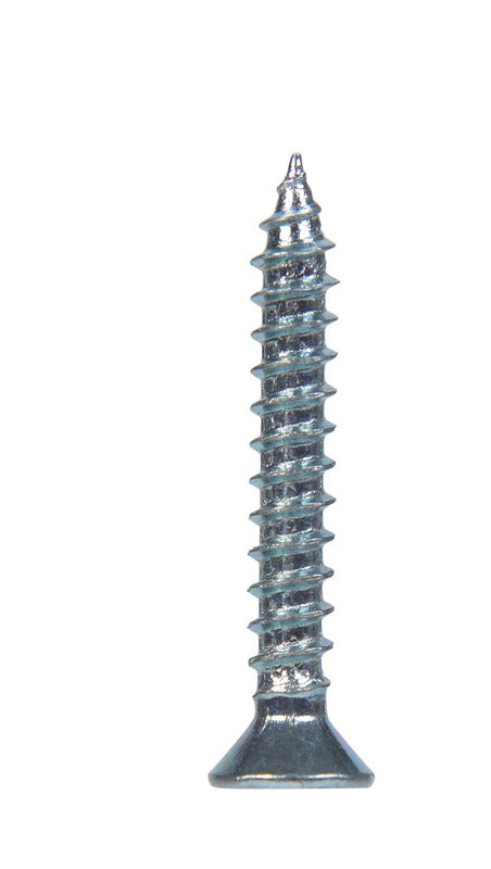 Hillman Flat Wood Screw No. 6 x 1 in. L Zinc Steel 100 pk
