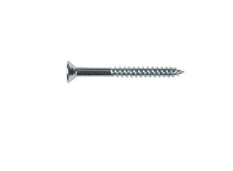 Hillman Flat Wood Screw No. 8 x 1-3/4 in. L Zinc Steel 100 pk