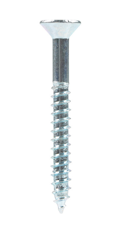 Hillman Flat Wood Screw No. 10 x 1-3/4 in. L Zinc Steel 100 pk