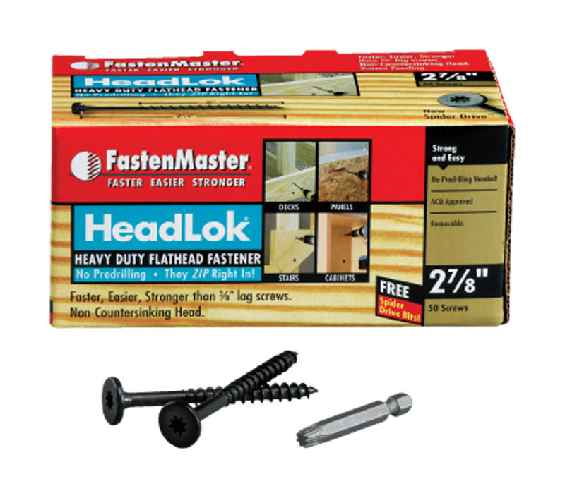 FastenMaster HeadLok No. 2 x 2-7/8 in. L Spider Flat Head Galvanized S ...