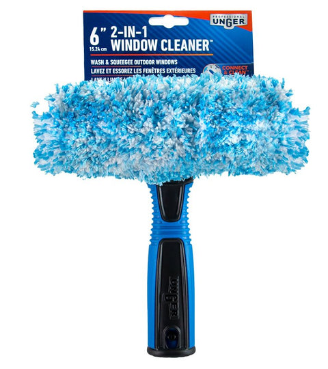 Unger Professional 981600 2-in-1 Window Cleaner, 6 in L Head, Plastic Head, 3.54 in L