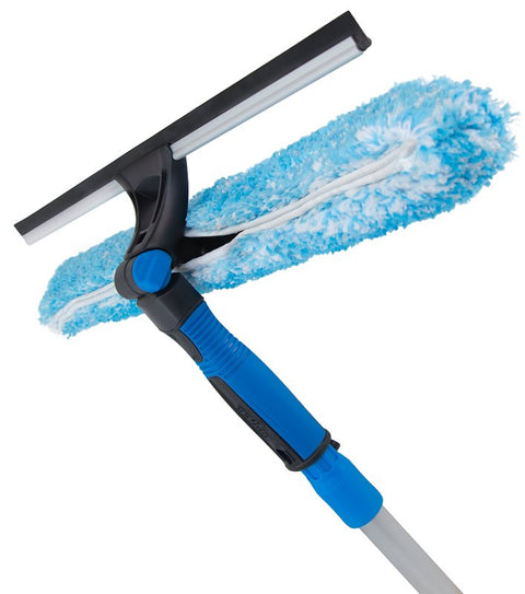 Unger Professional 981660 2-in-1 Window Cleaner, 18 in L Head, Plastic Head, 3.54 in L