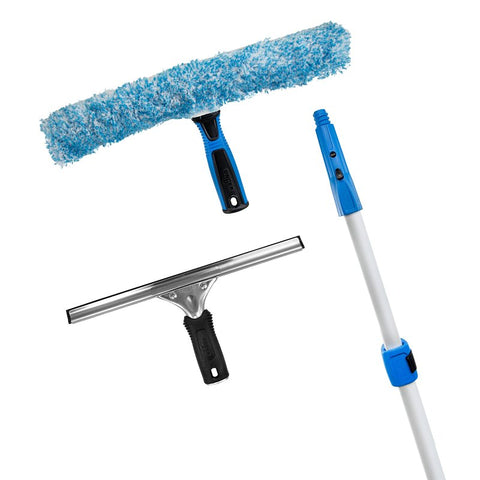 Unger Professional Total Pro Series 988900 Window Cleaning Kit, Aluminum/Plastic/Rubber