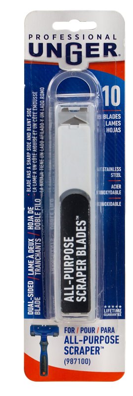 Unger Professional 987300 All-Purpose Scraper Replacement Blade, Steel, Black