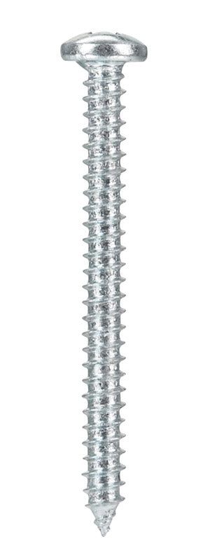 Hillman Pan Head Phillips Drive Sheet Metal Screws Steel 10 x 2 in. L 100 per box