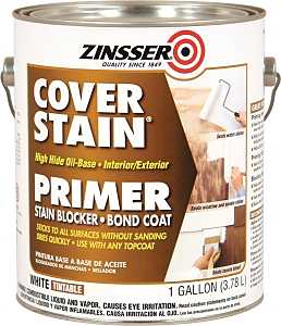 Zinsser 3551 High-Hide Primer, Matte, White, 1 gal, Pack of 4