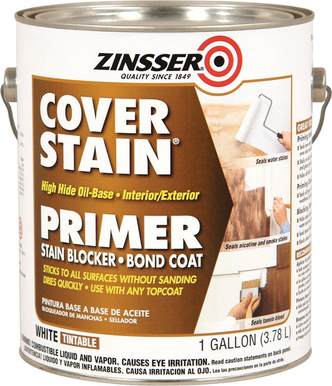 Zinsser 3551 Primer, Matte, White, 1 gal, Pack of 4