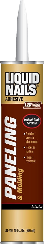 Liquid Nails LN-710 Paneling and Molding Adhesive, Tan, 10 oz, Pack of 12