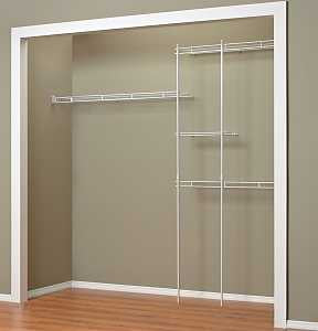 ClosetMaid 1628 Closet Organizer Kit, Steel, White, Vinyl-Coated
