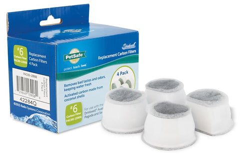 PetSafe 13906 Replacement Filter, Carbon, For: Drinkwell Avalon, Pagoda, Sedona, Seascape, 2 gal Fountain