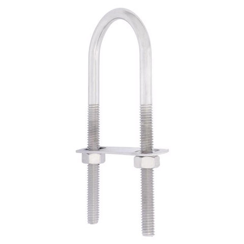 Hampton 5/16 in. X 2 in. W X 4-11/16 in. L Coarse Stainless Steel U-Bolt, Pack of 5