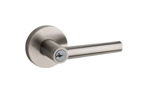 Kwikset Milan Satin Nickel Steel Entry Lockset KW1 1-3/4 in. ANSI/BHMA Grade 2