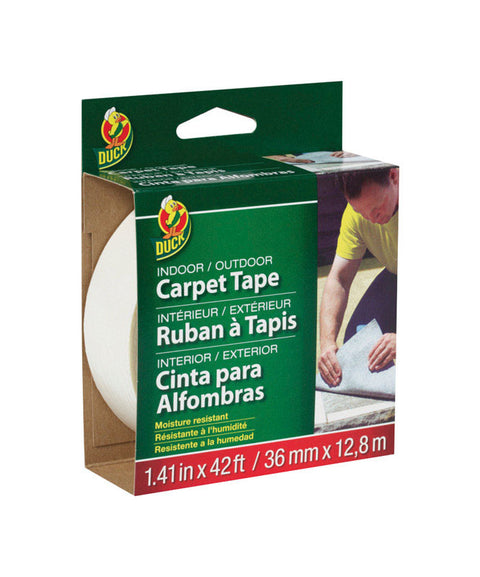 Duck 1.41 in. W x 42 ft. L Carpet Tape White