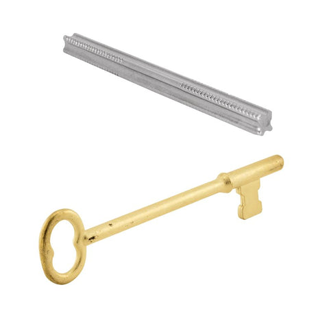 Prime-Line E 2478 Mortise Lockset, Brass, 3-3/8 in Backset
