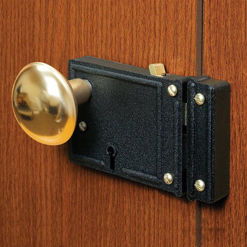 Prime-Line E 2478 Mortise Lockset, Brass, 3-3/8 in Backset