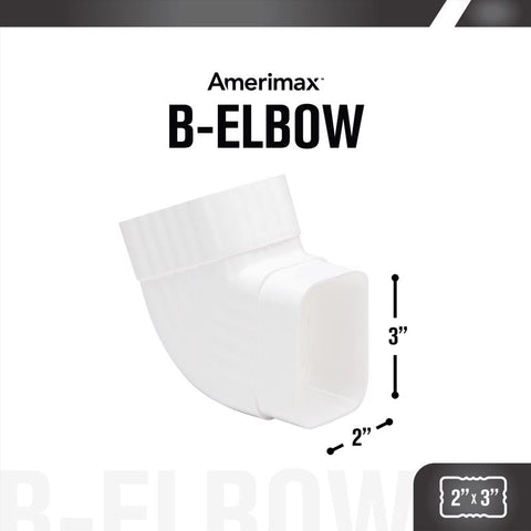 Amerimax 4.5 in. H X 2.5 in. W X 4.5 in. L White Vinyl K Gutter Elbow