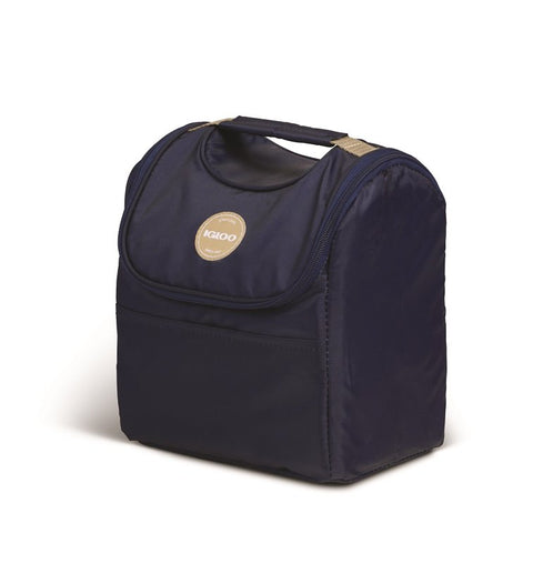 Igloo Gripper 9 Series 66780 Collapsible Cooler, 9 Cans Capacity, Polyester, Meteorite/Midnight Blue/Robust Red