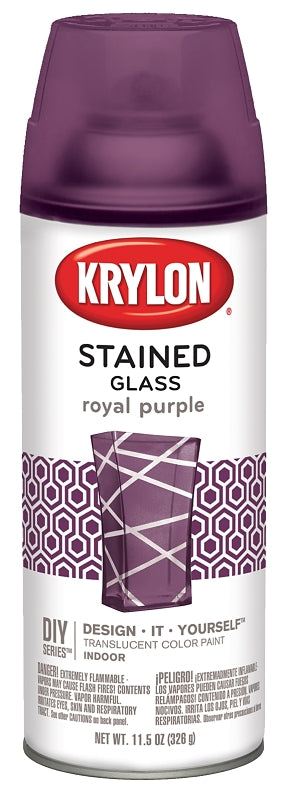 Krylon K09027000 Stained Glass Spray, Gloss, Royal Purple, 11.5 oz, Can