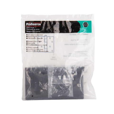 ProSource 20339ORX Square Corner Door Hinge, Steel, Oil-Rubbed Bronze, Loose Pin, 180 deg Range of Motion