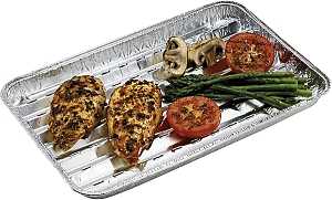 GrillPro 50426 Grilling Tray, Heavy-Duty, Aluminum, Pack of 12
