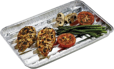 GrillPro 50426 Grilling Tray, Heavy-Duty, Aluminum, Pack of 12