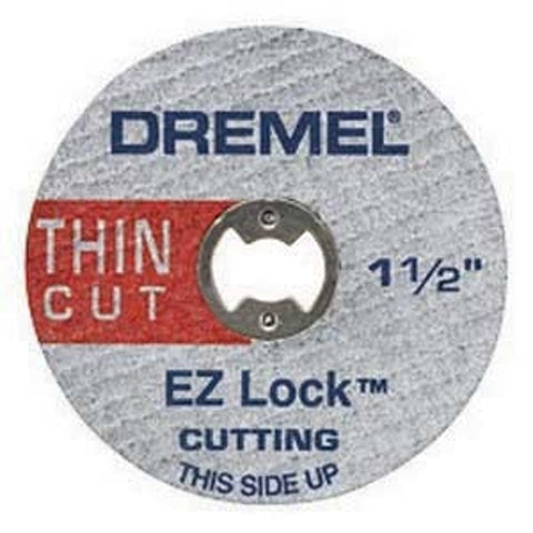 Dremel EZ Lock Series EZ456B Cut-Off Wheel, 1-1/2 in Dia, 1/8 in Thick, 1/8 in Arbor