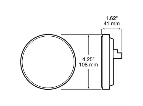 PM LumenX Series V826KC-7 Round Back-Up Light, 9 to 16 V, 7-Lamp, LED Lamp, Clear Lamp