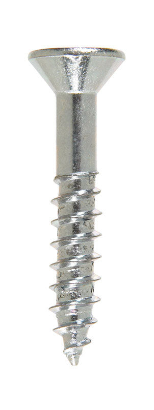 Hillman Flat Wood Screw No. 14 x 1-1/2 in. L Zinc Steel 100 pk