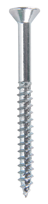 Hillman Flat Wood Screw No. 12 x 2-1/2 in. L Zinc Steel 100 pk