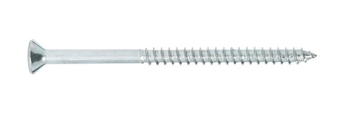Hillman Flat Wood Screw No. 12 x 3-1/2 in. L Zinc Steel 100 pk