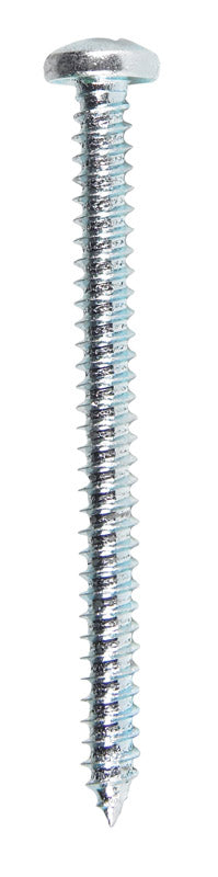 Hillman Pan Head Phillips Drive Sheet Metal Screws Steel 8 x 2 in. L 100 per box