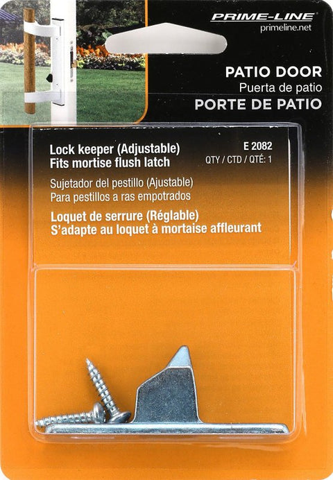 Prime-Line E 2082 Sliding Door Keeper, Chrome, For: C-1032 Flush Style Locks