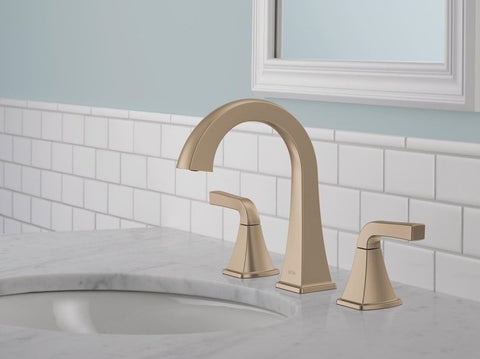 Delta Knoxville Series 35854LF-CZ Widespread Bathroom Faucet, 1.2 gpm, 2-Handle, 3-Faucet Hole, Metal