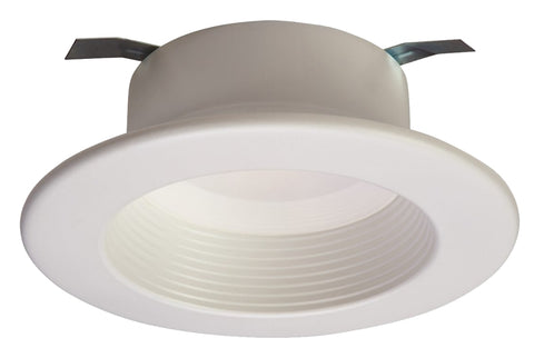 Halo RL4 Series RL4069BLE40AWHR Downlight, 8 W, 120 to 277 V, LED Lamp, Aluminum, Matte White Baffle, Pack of 4