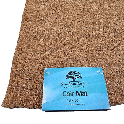Fanmats 58771 Blank Door Mat, 30 in L, 18 in W, Natural Coir Surface, Tan