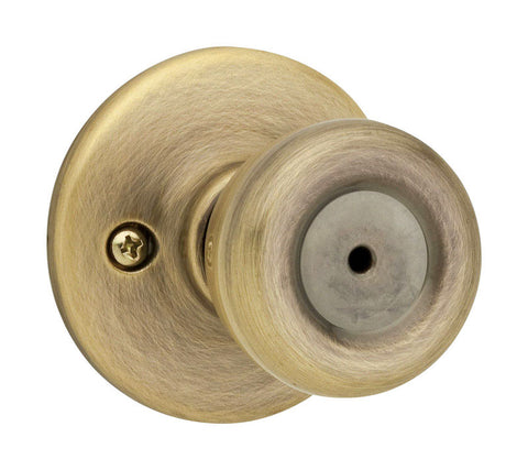 Kwikset Tylo Antique Brass Steel Privacy Knob 3 Grade Right or Left Handed