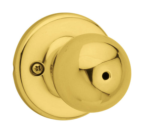 Kwikset Polo Polished Brass Steel Privacy Knob 3 Grade Right or Left Handed