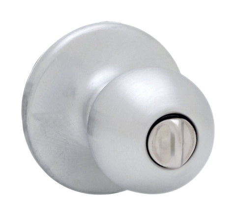 Kwikset Polo Polo Privacy Knob Satin Chrome Steel 3 Grade Left or Right Handed