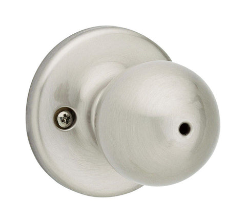 Kwikset Polo Polo Privacy Knob Satin Nickel Steel 3 Grade Left or Right Handed